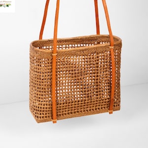 Netz Rattan Tasche - Bali Handtasche - Handgewebte Strandtasche - Boho Sommer Geldbörse - Boho Handtasche - Boho Boho Strohkorb