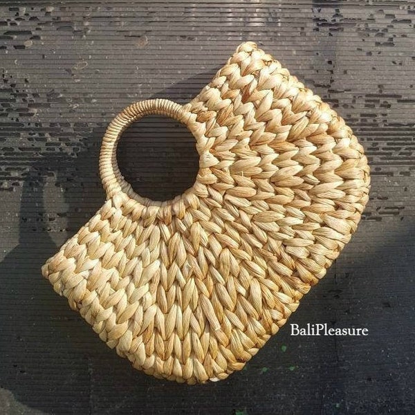 Straw Bag - Bali Bag - Bohemian Purse - Straw Basket - Straw Handbag - Boho Bag - Summer Rattan Bag - Bridesmaid gifts - French Basket