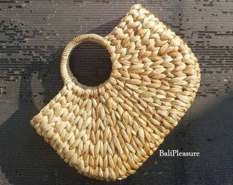 Straw Bag - Bali Bag - Bohemian Purse - Straw Basket - Straw Handbag - Boho Bag - Summer Rattan Bag - Bridesmaid gifts - French Basket