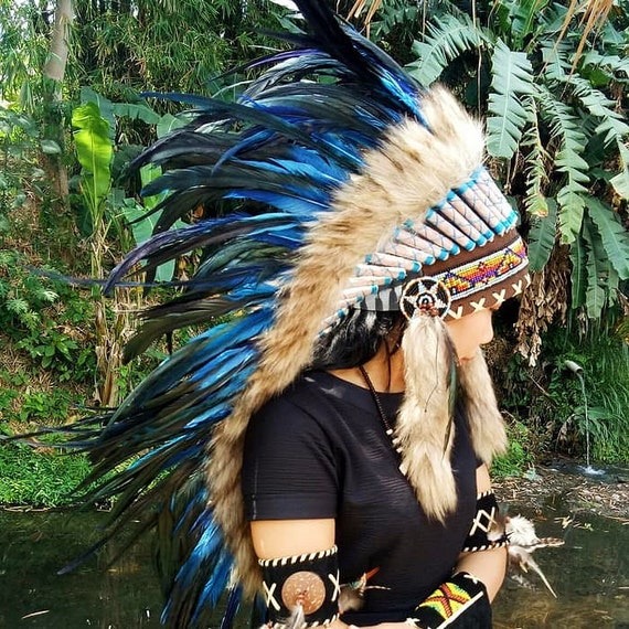 Authentic Indian Headdress , Headdress Real Feathers Hats Yellow
