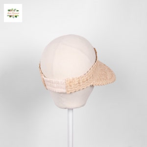 Straw Sun Visor Bali Palm Leaf Sun Visor Beach Hat Straw Hat Summer Hat Lauhala Papale Crownless Hat Hawaiian Hat image 3