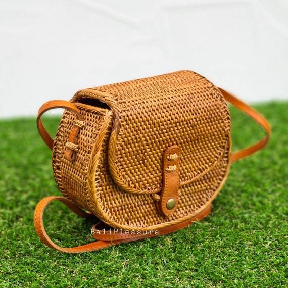 Nuevo bolso original natural Rattan Tote con diseño inspirado en Bali. Bolsos y monederos Bolsos tote HB011 