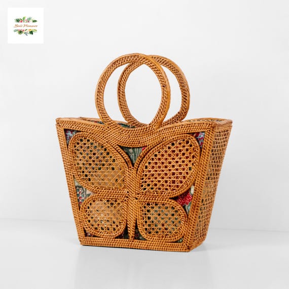 Panier Sac Rotin Ete 2021 Sac En Rotin Papillon Sac Bali Sac De