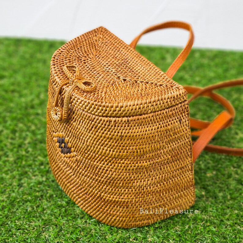Rotan Rugzak Bali Tas Stro Tas Handgeweven Strandtas Etsy Nederland