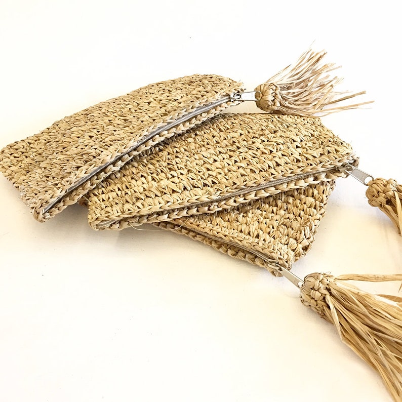 Straw Clutch Bali Bag Women Handmade Raffia Bag Bohemian Etsy
