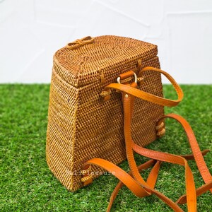Hand Woven Bali Bag Boho Straw Shoulder Tote Rattan Bag Eco Friendly Bag