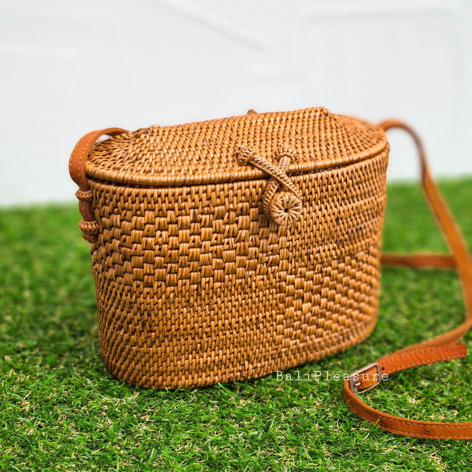 Trapeze Rattan Bag Bali Bag Straw Bag Handwoven Shoulder | Etsy