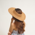 Crownless Hat - Women Straw Hat - Trendy Boho Hat - Hawaii Beach Hat - Summer Straw Visor - Lauhala Papale - Hawaiian Hat - Gifts For Her product logo