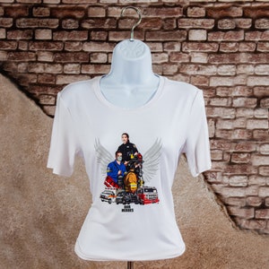 First Responder &quot;Heros&quot; Bamboo Fabric Women&#39;s T-Shirt - Fire/Police/EMT - Sizes Small to XLarge