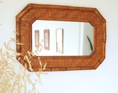 STRAW BAMBOO MIRROR