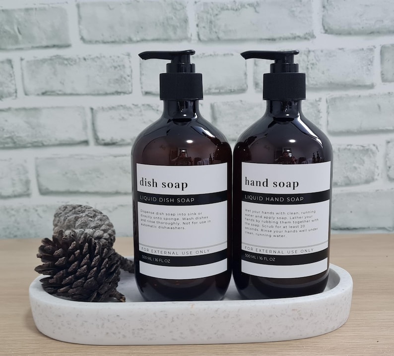 Modern Minimalist Bathroom & Kitchen Bottles w/waterproof image 4