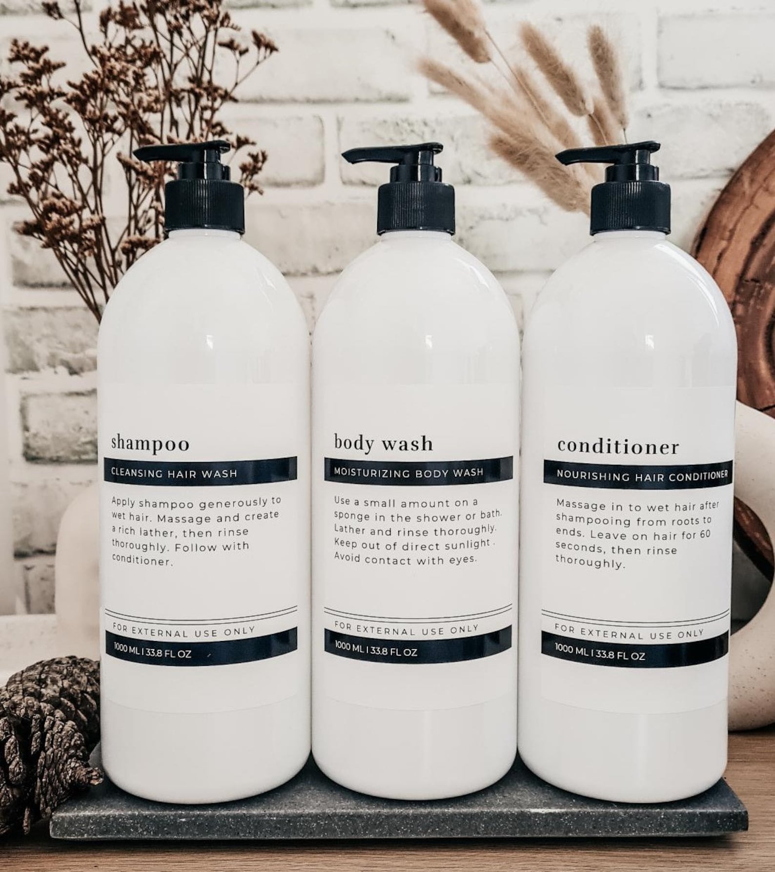 Modern Minimalist Bathroom/kitchen Bottle // Waterproof & Oil - Etsy