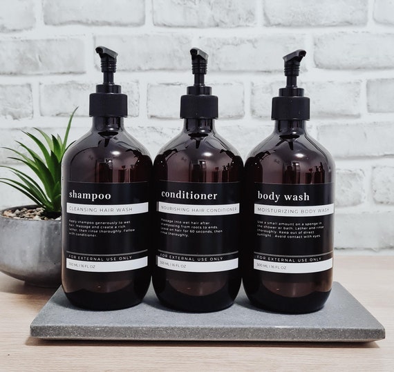 Minimalist Bathroom & Kitchen Bottles W/lotion Pump Etsy Australia
