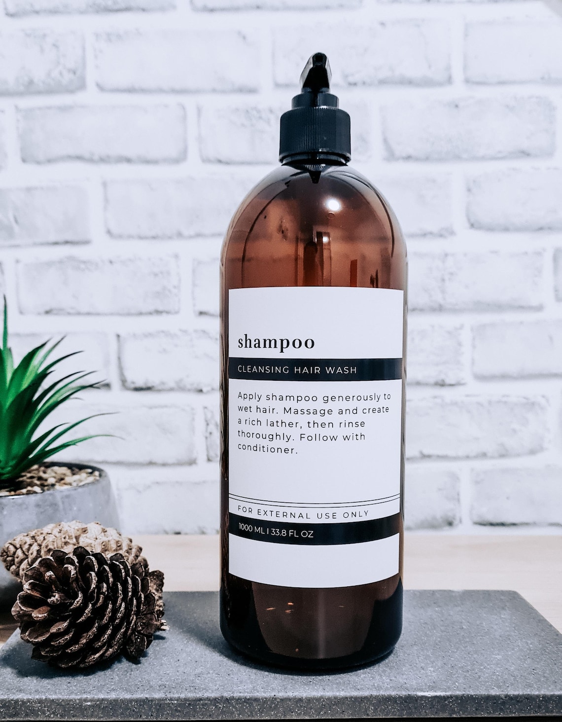 Modern Minimalist Bathroom/kitchen Bottle // Waterproof & Oil - Etsy