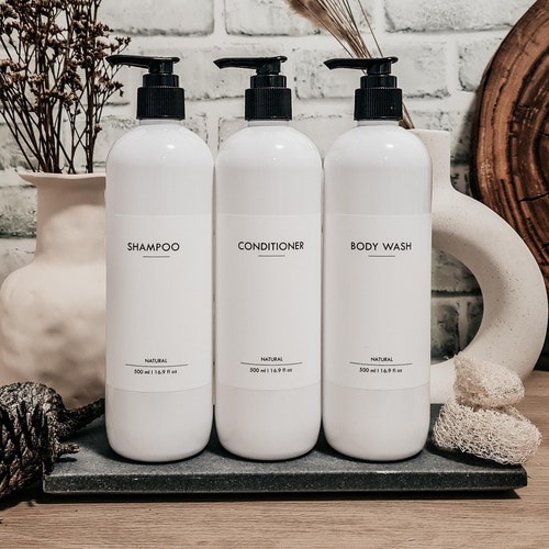 Minimalist Bathroom & Kitchen Bottles W/lotion Pump Etsy