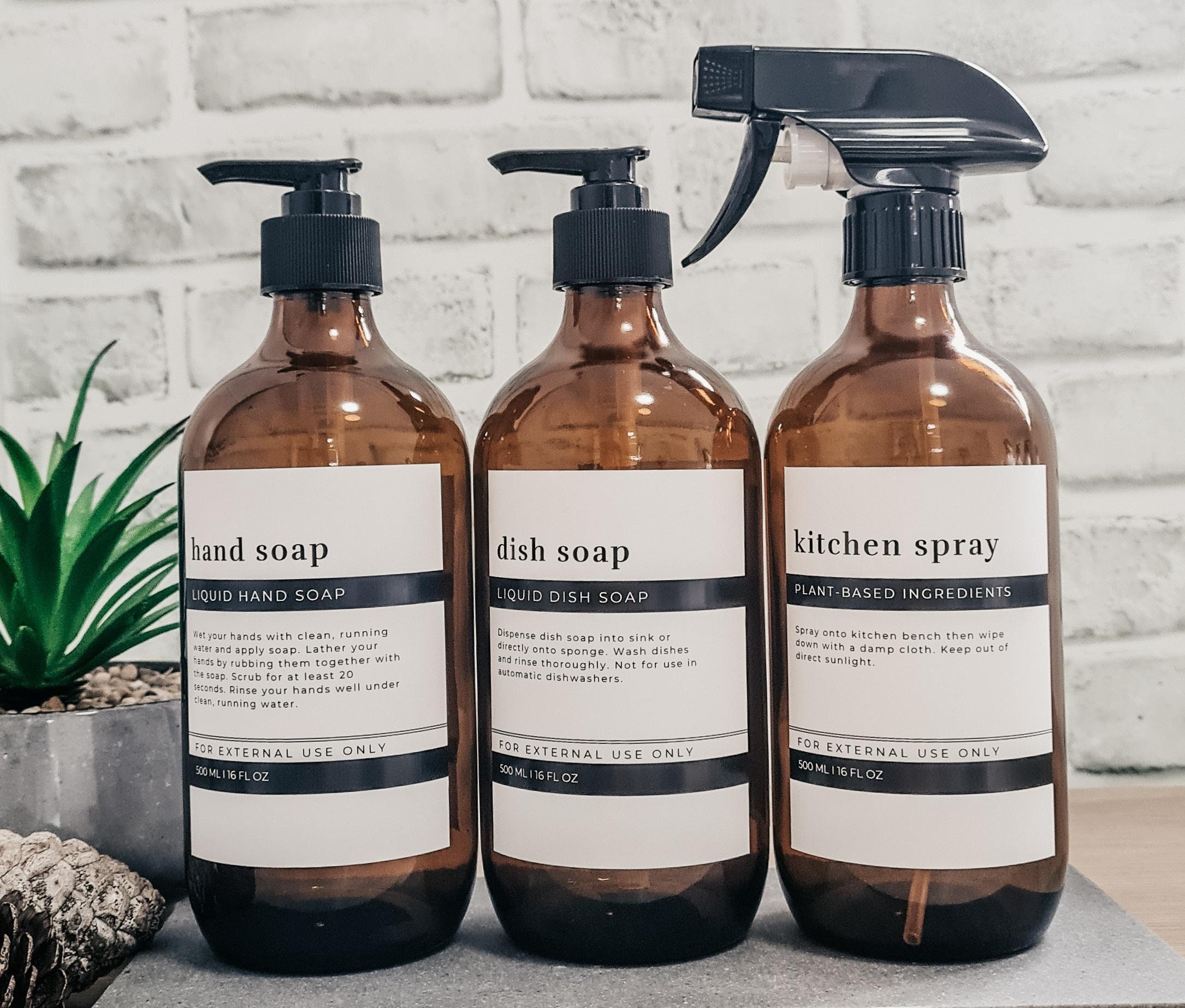 Amber glass soap dispenser deals
