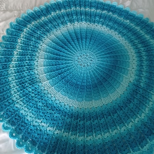 Blue Water Ombre Pattern PDF Download Blanket, Diy Afghan Pattern, PDF Download File or Hardcopy, Crochet Blanket Pattern.