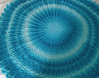 Blue Water Ombre Pattern PDF Download Blanket, Diy Afghan Pattern, PDF Download File or Hardcopy, Crochet Blanket Pattern.