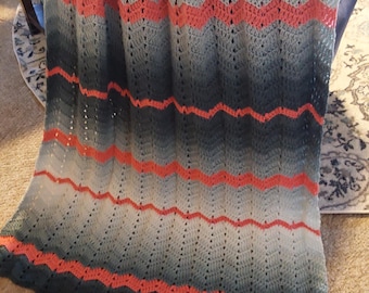 Crochet Blanket Pattern, Cozy Vibes Ripple: Download (PDF)