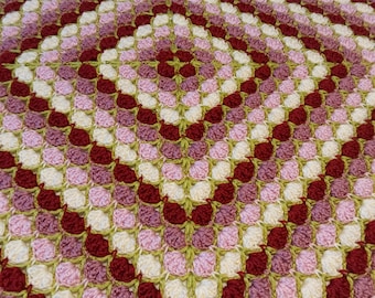 Twisted Shells Blanket Pattern. Crochet Decor Tutorial. PDF Download or Hardcopy.