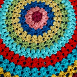 Rainbow In The Round Crochet Pattern, PDF Download Craft Supply, Blanket DIY Pattern, Instant PDF Download or Hardcopy, Crochet Craft Supply