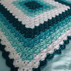 Beyond Aqua Blanket Pattern, PDF Download, blanket, Afghan Pattern, DIY, Instant PDF Download or Hardcopy, Crochet, Tutorial, Craft Supply.