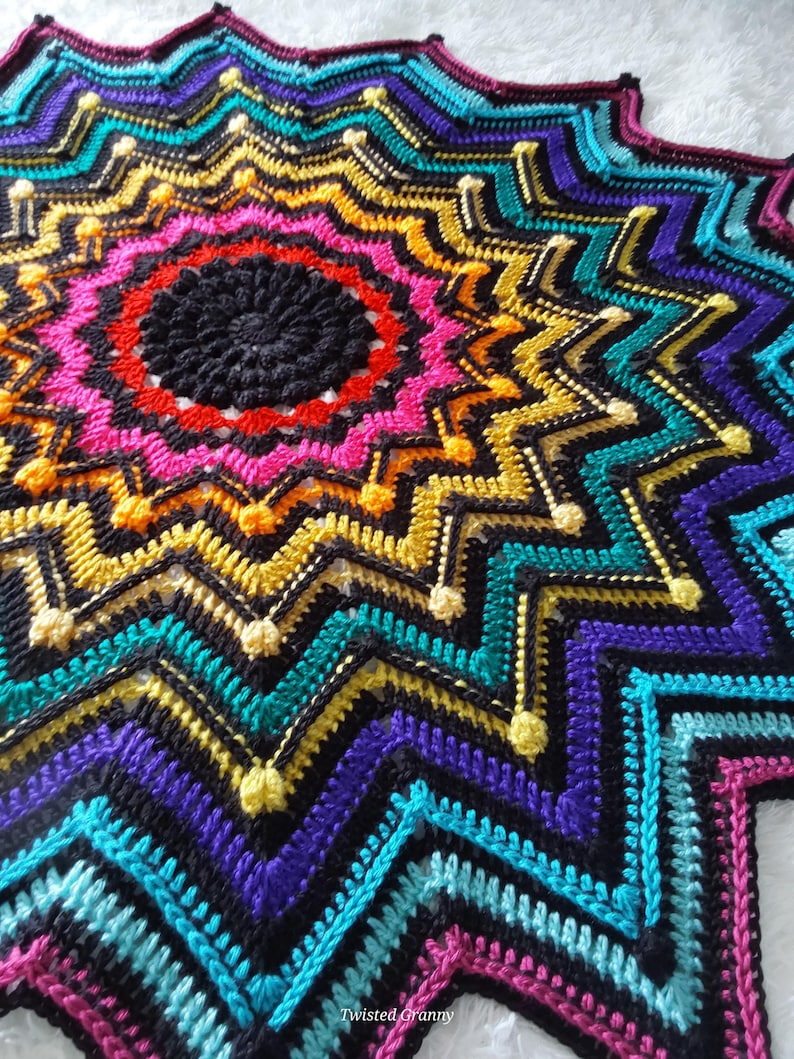 Color Explosion Collection, 6 Pattern Ebook, Textured Crochet Blankets ...