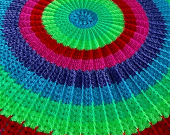 Chasing Rainbows Blanket Crochet Pattern: Colorful Afghan DIY (PDF