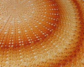 New. Orange Blossom Mandala Blanket Pattern PDF. Blanket Afghan pattern, DIY PDF Download, Crochet Blanket Pattern Tutorial.