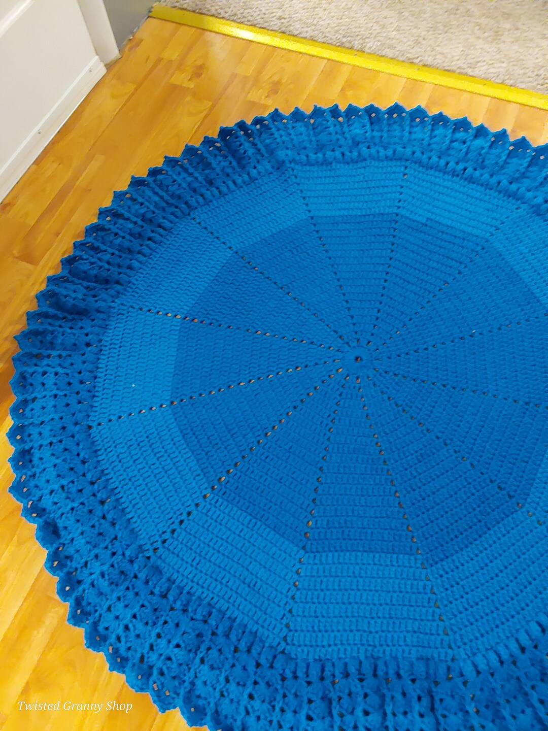 Rug Patterns.pdf Teal Round Rug Pattern PDF Download, Blanket Afghan Pattern, DIY PDF ...