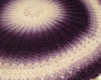 New. Purple Passion Mandala Blanket Pattern PDF. Blanket Afghan pattern, DIY PDF Download or Hardcopy, Crochet Blanket Pattern Tutorial.
