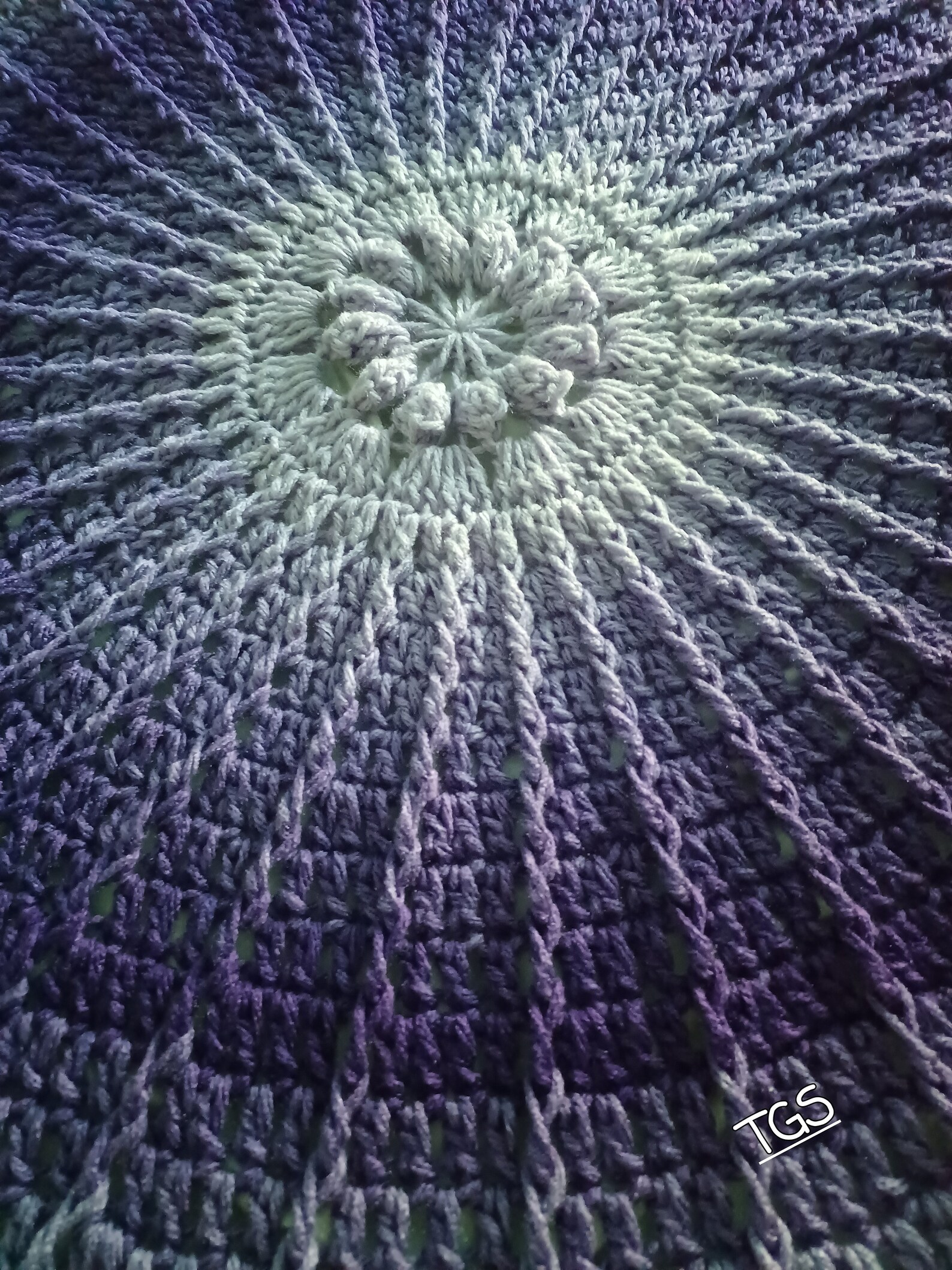 Violet Ombre Textured Blanket Crochet Pattern PDF Download, Craft