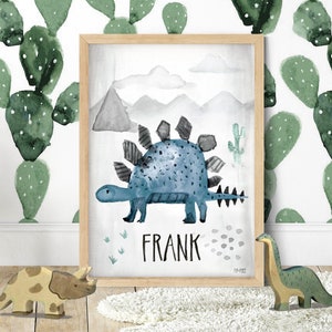 Pip+Phee Dinosaur - Stegosaurus Personalized Nursery - Digital File Available Also