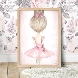 Pip+Phee Ballerina Ballet Wall Print - Baby Girl Nursery Playroom Decor Art