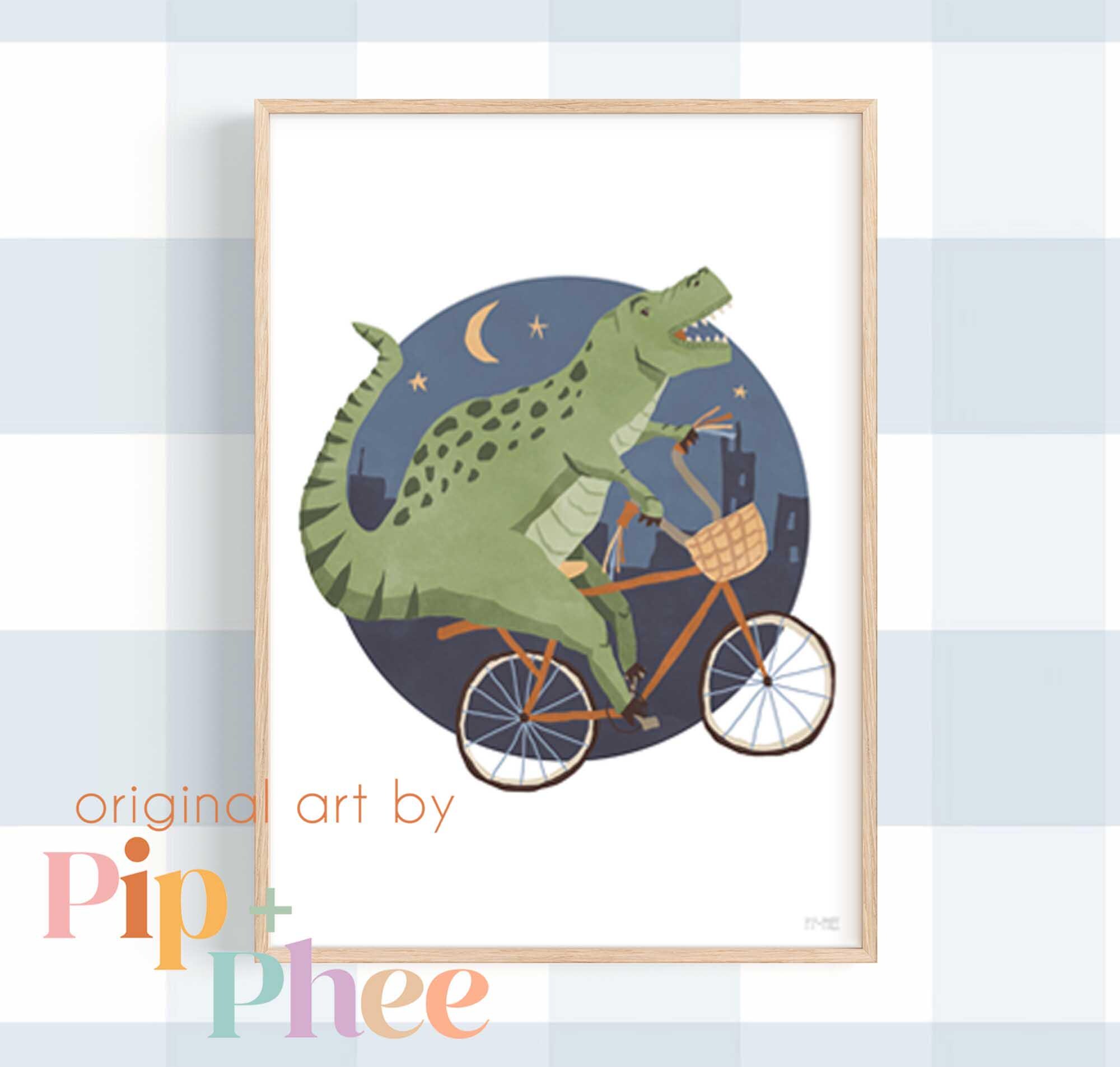 Pip+phee Dinosaur Riders Set of 3 Art Prints - Nursery - Boys Room ...
