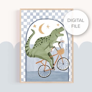 Digital File of Pip+Phee Trex Rider Arch - Dinosaur Riders -  Printable - Boys Decor