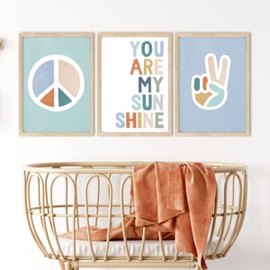 Pip + Phee Peace Out Sunshine Druckset - Wählen Sie 1, 2 oder 3 - Jungen Teen Boho Beach Art