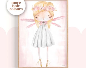 Pip+Phee Fairy Wall Art Print - Playroom - Baby Nursery - Decor Art