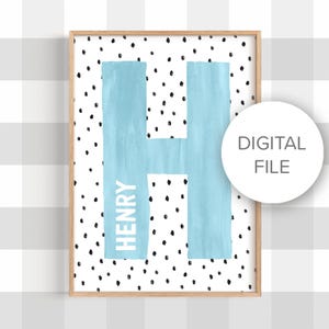 ARCHIVO DIGITAL - Impresión personalizada con el nombre de Pip+Phee Block & Spot - 1 impresión solamente - Se envía por correo electrónico en 12 a 48 horas