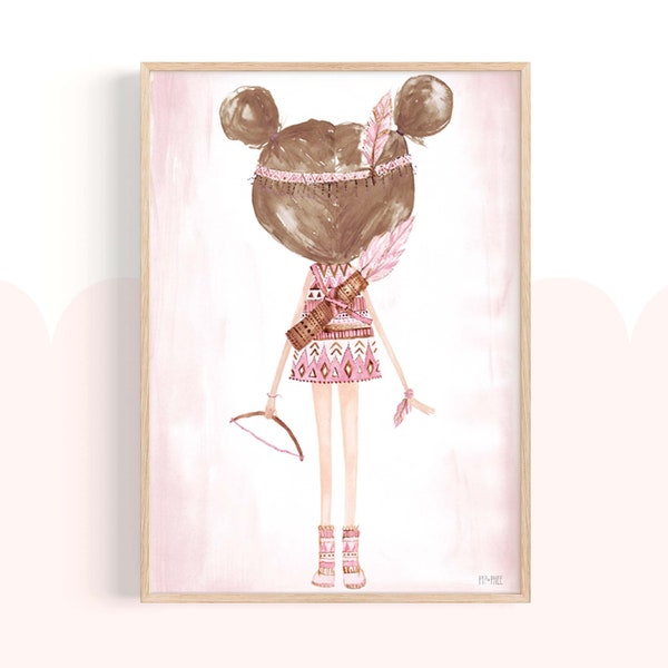 Pip+Phee Warrior Boho Princess Whimsical Wall Print