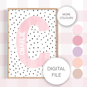 ARCHIVO DIGITAL - Impresión personalizada con el nombre de Pip+Phee Block & Spot - 1 impresión solamente - Se envía por correo electrónico en 12 a 48 horas