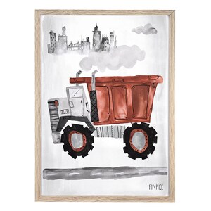 PipPhee Diggers & Trucks Construction Wall Print Set Boys Room Nursery Choose 1, 2 or 3 Prints image 5