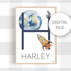 ARCHIVO DIGITAL - Impresión personalizada con el nombre de Pip+Phee Going Space - 1 impresión solamente - Se envía por correo electrónico en 12 a 48 horas