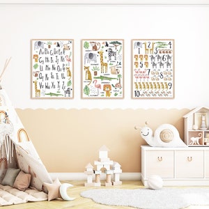 Pipphee Jungle Animals Wall Print Baby Nursery Playroom - Etsy