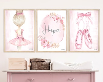 Pip+Phee Ballerina Ballet Personalised Set - Custom Hair Colours - Printable Digital Option