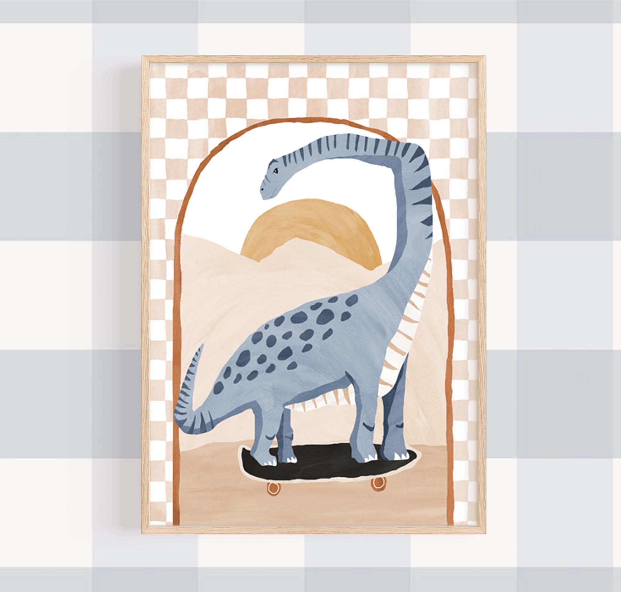Pip+phee Dinosaur Riders Arch Set of 3 Art Prints - Nursery - Boys Room ...