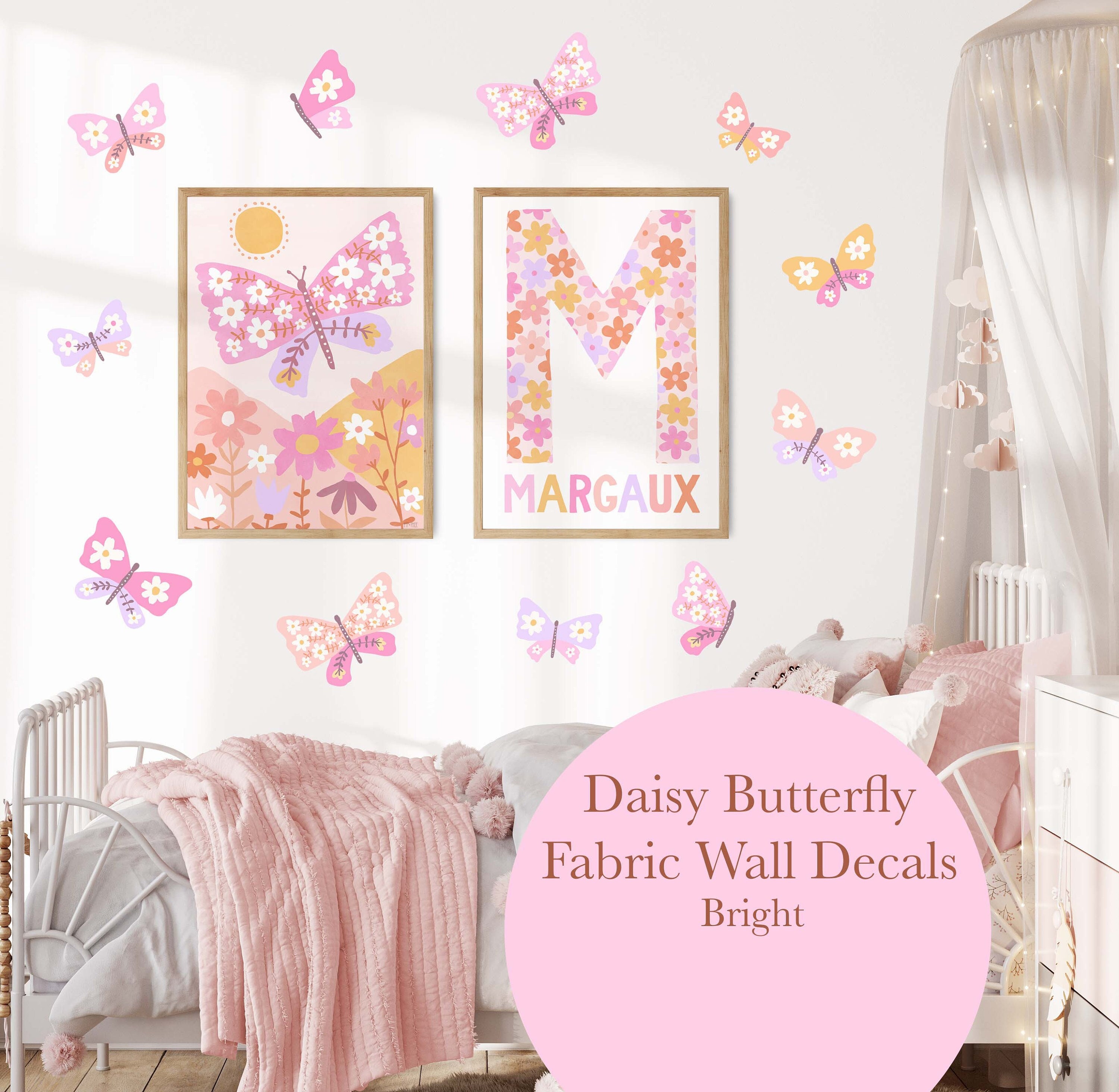 Boho Butterfly Decals / Wall Stickers / Kids Bedroom / Wall Art / Gifts for  Kids / Gift Ideas 