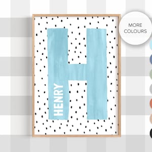 Pip+Phee Personalised Letter & Name Wall Print - Nursery