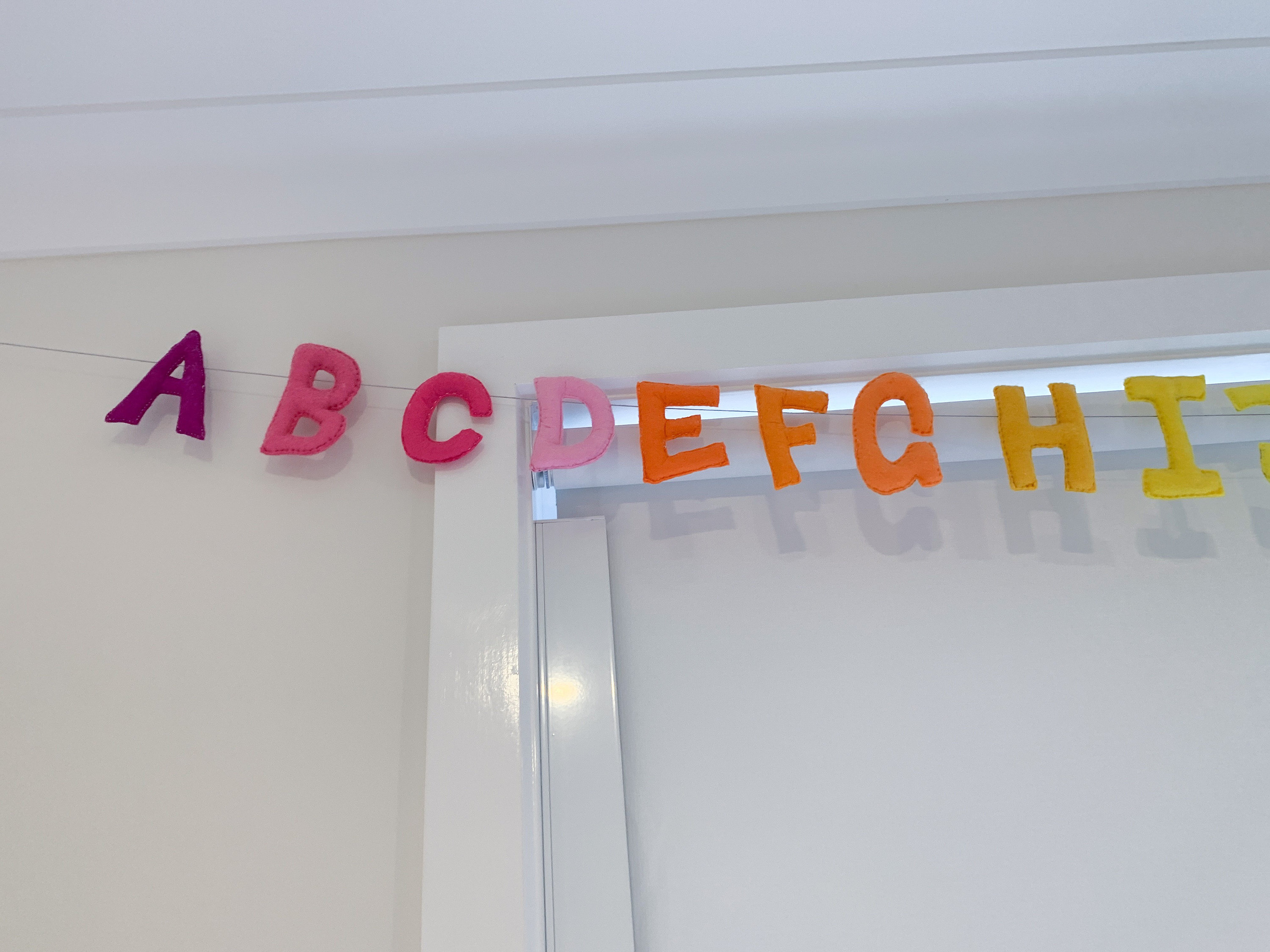 Rainbow felt alphabet garland Etsy