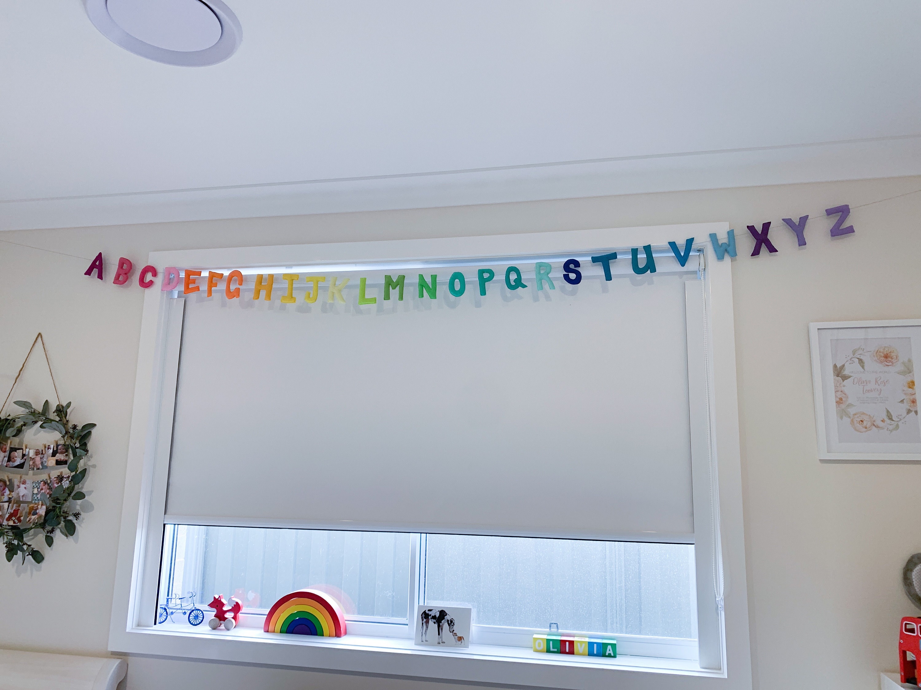 Rainbow felt alphabet garland Etsy